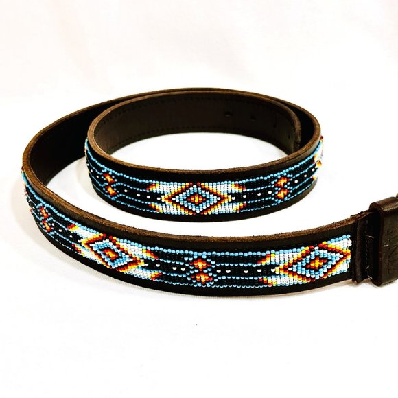 Zinj Accessories Zinj African Made Leather Bead Belt Poshmark